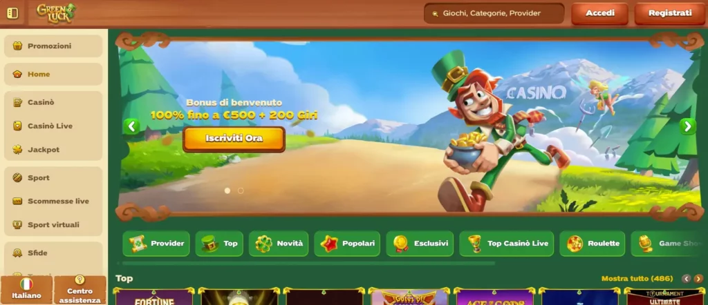 Come Accedere a Greenluck Casino