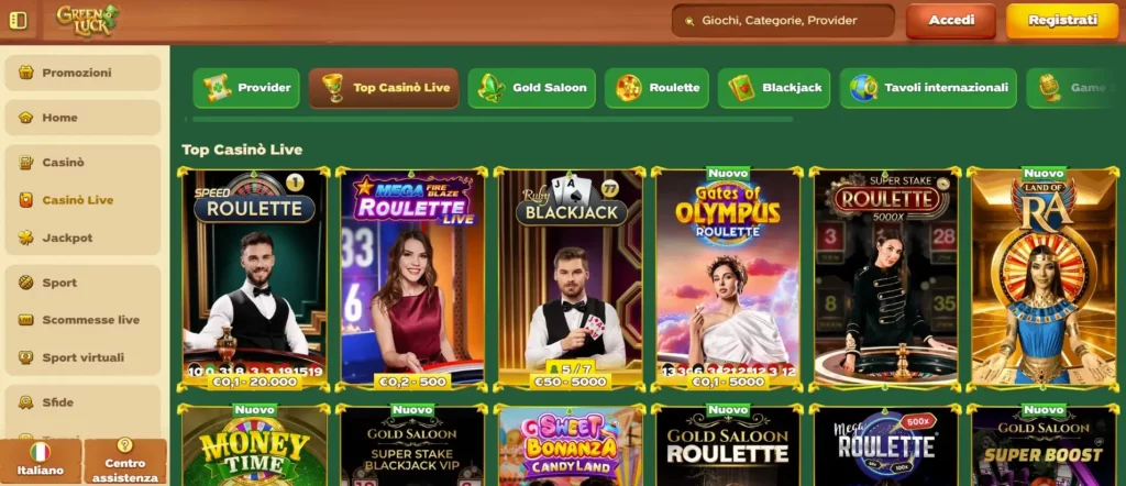 Esperienza Casinò Live