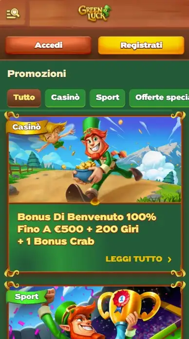 Promozioni Mobile Greenluck